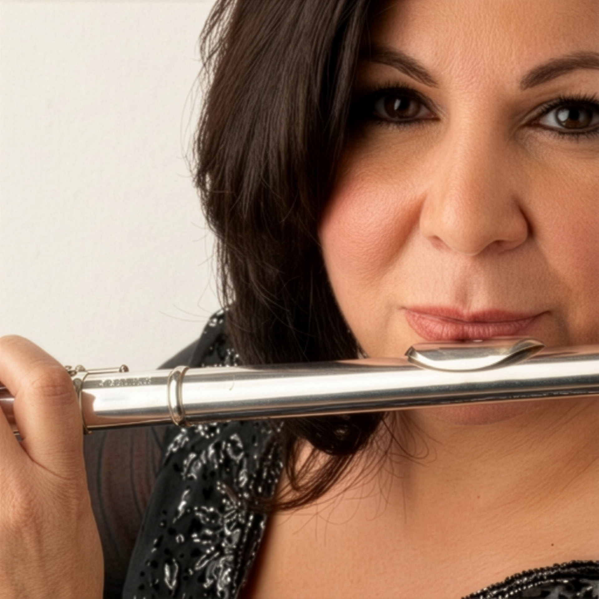 Cynthia Marshall playing flute